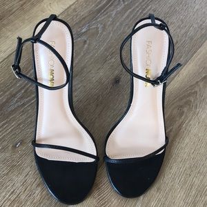 Fashion Nova black high heeled sandal